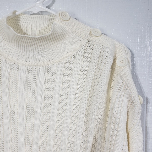 RXB Mock Neck Oversized Button Detail Sweater F5 - Picture 2 of 4